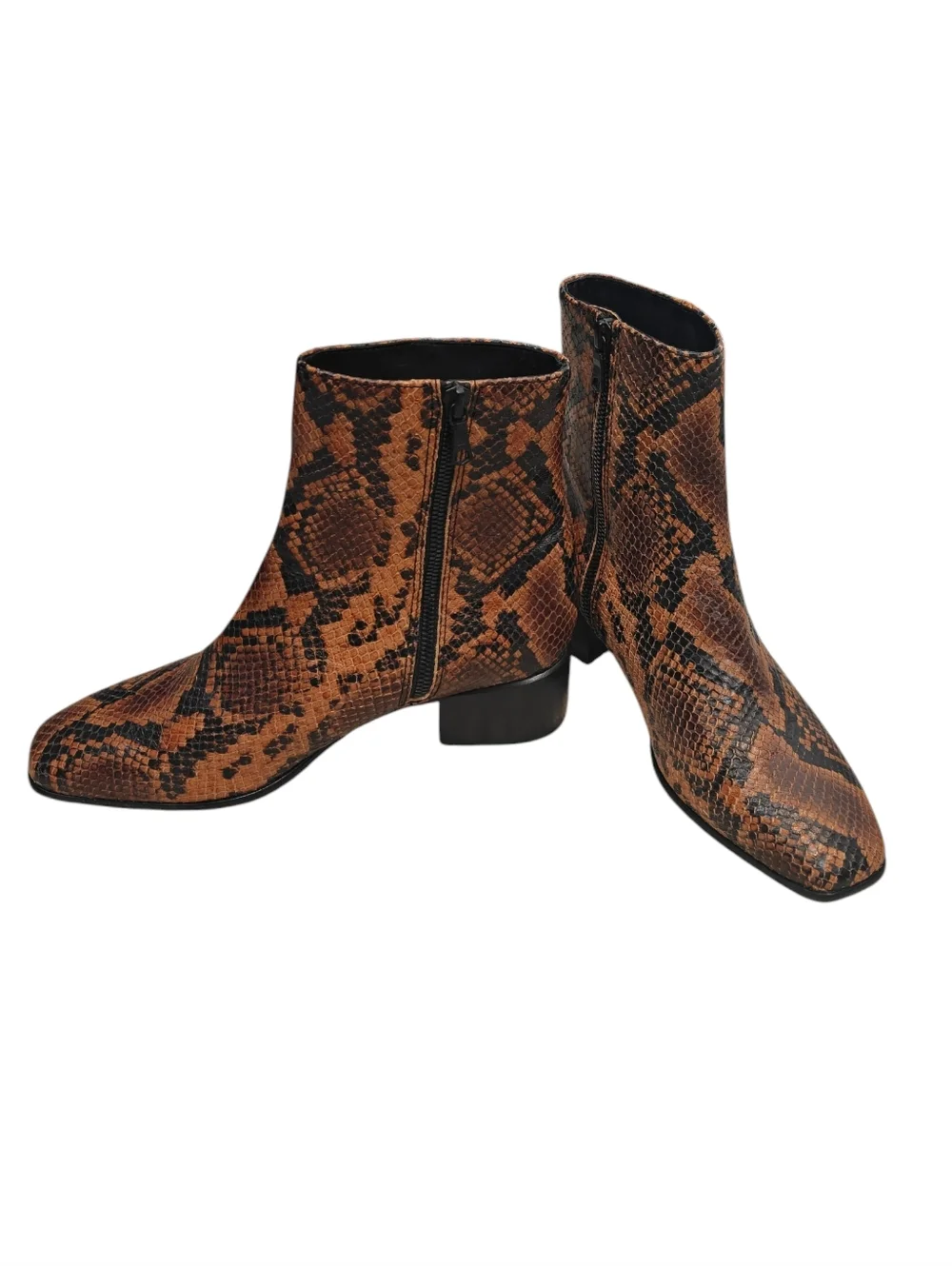 RAG & BONE NWOT Aslen Snake Embossed Boots in Golden Brown Size 38/8